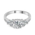 French Geometric Design Ring For Women With Inlaid Zircon Fashion Light Luxury Jewelry view 5