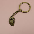 Metal Heart Keychain Bag Charm – Antique Copper view 6