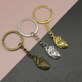 Metal Heart Keychain Bag Charm – Antique Copper view 1