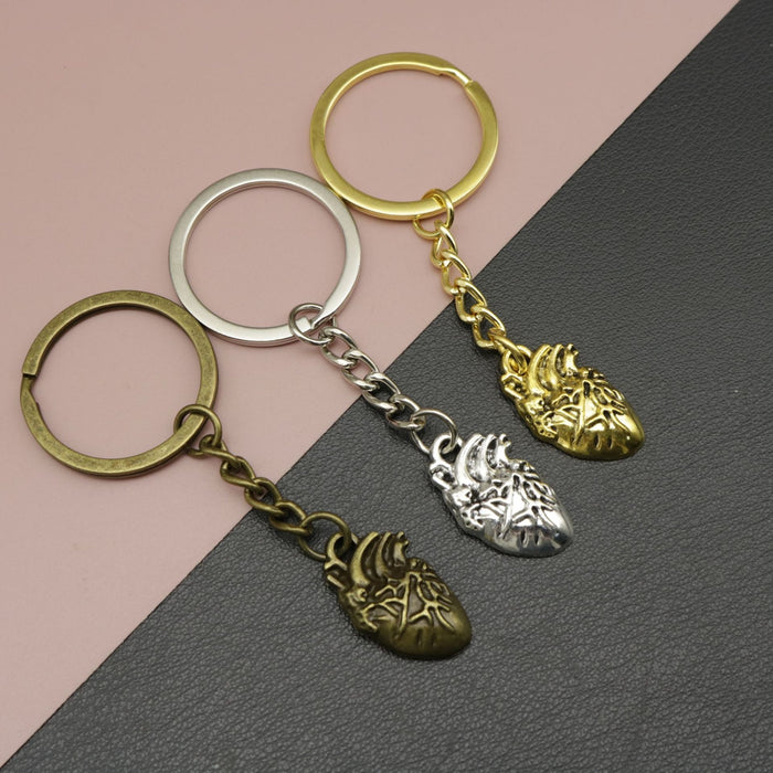 Metal Heart Keychain Bag Charm – Antique Copper