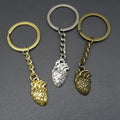 Metal Heart Keychain Bag Charm – Antique Copper view 4