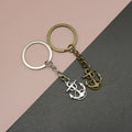 Metal Anchor Shape Keychain Bag Charm Gift Key Ring view 1