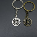 Metal Gear Shape Keychain Industrial Style Key Ring Gift view 3