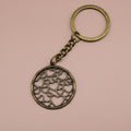 Metal Round Heart Disc Keychain Bag Charm Gift view 6