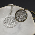 Metal Round Heart Disc Keychain Bag Charm Gift view 3