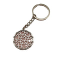 Metal Round Heart Disc Keychain Bag Charm Gift view 5