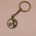 Metal Moon Star Keychain Bag Charm – Antique Copper view 6