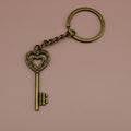 Zinc Alloy Heart Lock Key Keychain Bag Charm Gift view 6
