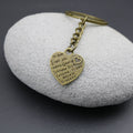 Metal Heart Letter Keychain Bag Charm Gift – Antique Copper view 3