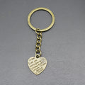 Metal Heart Letter Keychain Bag Charm Gift – Antique Copper view 4