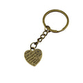 Metal Heart Letter Keychain Bag Charm Gift – Antique Copper view 5