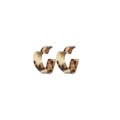 Vintage Luxury Leopard Print Acrylic Heart Hoop Stud Earrings For Women Autumn Winter Fashion Earrings view 5