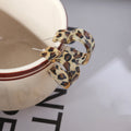 Vintage Luxury Leopard Print Acrylic Heart Hoop Stud Earrings For Women Autumn Winter Fashion Earrings view 4
