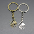 Zinc Alloy Four Leaf Clover Keychain Bag Charm Gift – Antique Copper view 3