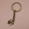 Zinc Alloy Four Leaf Clover Keychain Bag Charm Gift – Antique Copper view 6
