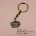 Zinc Alloy Crown Pendant Keychain Bag Charm Gift view 2