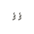 Vintage Rhinestone Letter Spiral Ribbon Studs For Women Luxury Alloy Silver Needle Fashion Earrings view 5