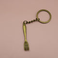 Metal Fork Keychain Bag Charm view 3