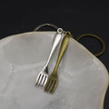 Metal Fork Keychain Bag Charm view 4