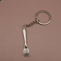 Metal Fork Keychain Bag Charm view 6