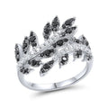 Light Luxury Leaf Plant Ring For Women Fashion Designer Single Finger Ring Daily Jewelry view 1