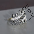 Light Luxury Leaf Plant Ring For Women Fashion Designer Single Finger Ring Daily Jewelry view 4