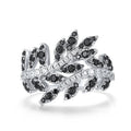 Light Luxury Leaf Plant Ring For Women Fashion Designer Single Finger Ring Daily Jewelry view 5