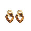 Alloy Maillard Geometric Round Stud Earrings Vintage Light Luxury Fashion Jewelry view 5