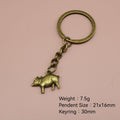 Zinc Alloy Animal Pig Keychain Bag Charm Gift view 2