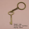 Zinc Alloy Heart Lock Keychain Bag Charm view 2