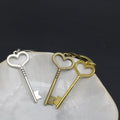 Zinc Alloy Heart Lock Keychain Bag Charm view 3