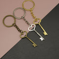 Zinc Alloy Heart Lock Keychain Bag Charm view 1