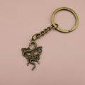 Metal Snake And Butterfly Keychain Bag Charm view 6