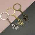 Metal Snake And Butterfly Keychain Bag Charm view 1