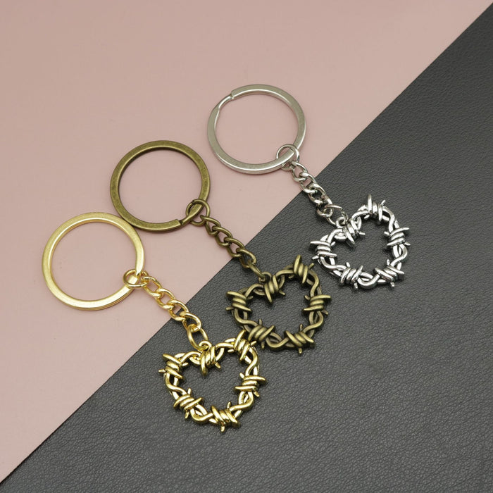 Zinc Alloy Heart Shape Keychain Bag Charm Gift