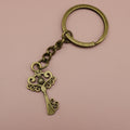 Zinc Alloy Vintage Key Shape Keychain Bag Charm Gift view 6