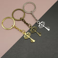 Zinc Alloy Vintage Key Shape Keychain Bag Charm Gift view 1