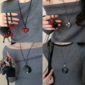 Maillard Retro Acrylic Round Geometric Sweater Necklace For Women Korean Autumn Winter Style view 3