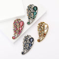 Alloy Hollow Rhinestone Leaf Brooch For Women's Blazer Cardigan Decoration view 1