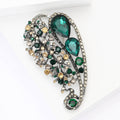 Alloy Hollow Rhinestone Leaf Brooch For Women's Blazer Cardigan Decoration view 3