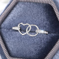 Minimalist Heart Circle Ring For Women, Korean Japanese Style Fashion Jewelry Accessory view 2