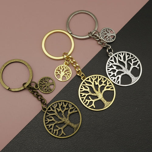 Zinc Alloy Tree Of Life Keychain Key Ring Gift