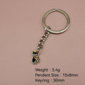 Metal Cat Keychain Enamel Bag Charm view 2
