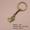 Metal Heart Keychain For Bag Charm Key Ring Gift view 2