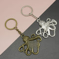 Zinc Alloy Octopus Squid Keychain For Ocean Animal Gift view 1
