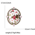 Alloy Enamel Baroque Flower Brooch Court Style Women Clothing Pin view 4
