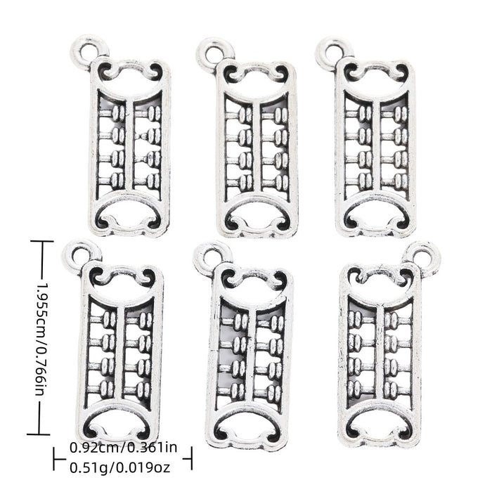 Antique Silver Zinc Alloy Abacus Charm Pendant No.263592 for DIY Necklace Bracelet Jewelry Making