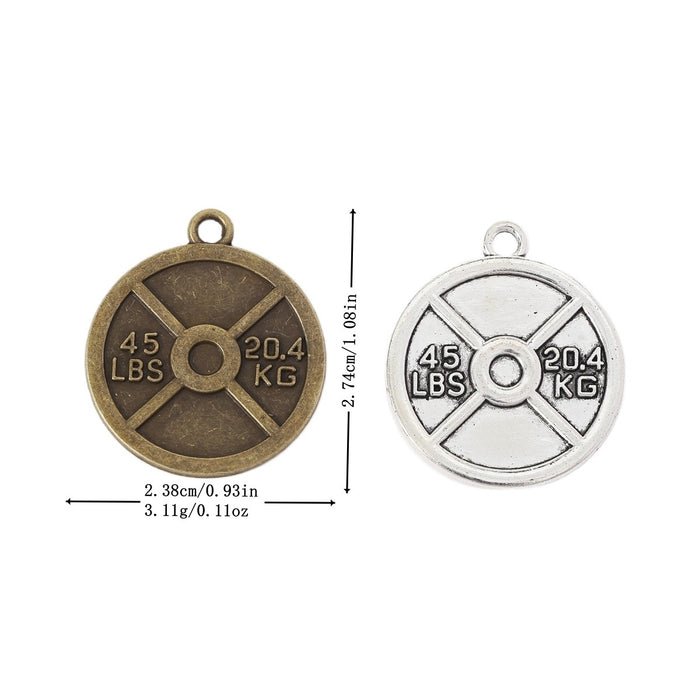 Zinc Alloy Dumbbell Charm Pendant for DIY Necklace Bracelet Jewelry Making