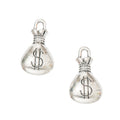 Zinc Alloy Money Bag Charm Pendant No.391002 for DIY Necklace Bracelet Jewelry Making view 2