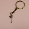 Metal Flower Key Keychain Bag Charm Gift view 6